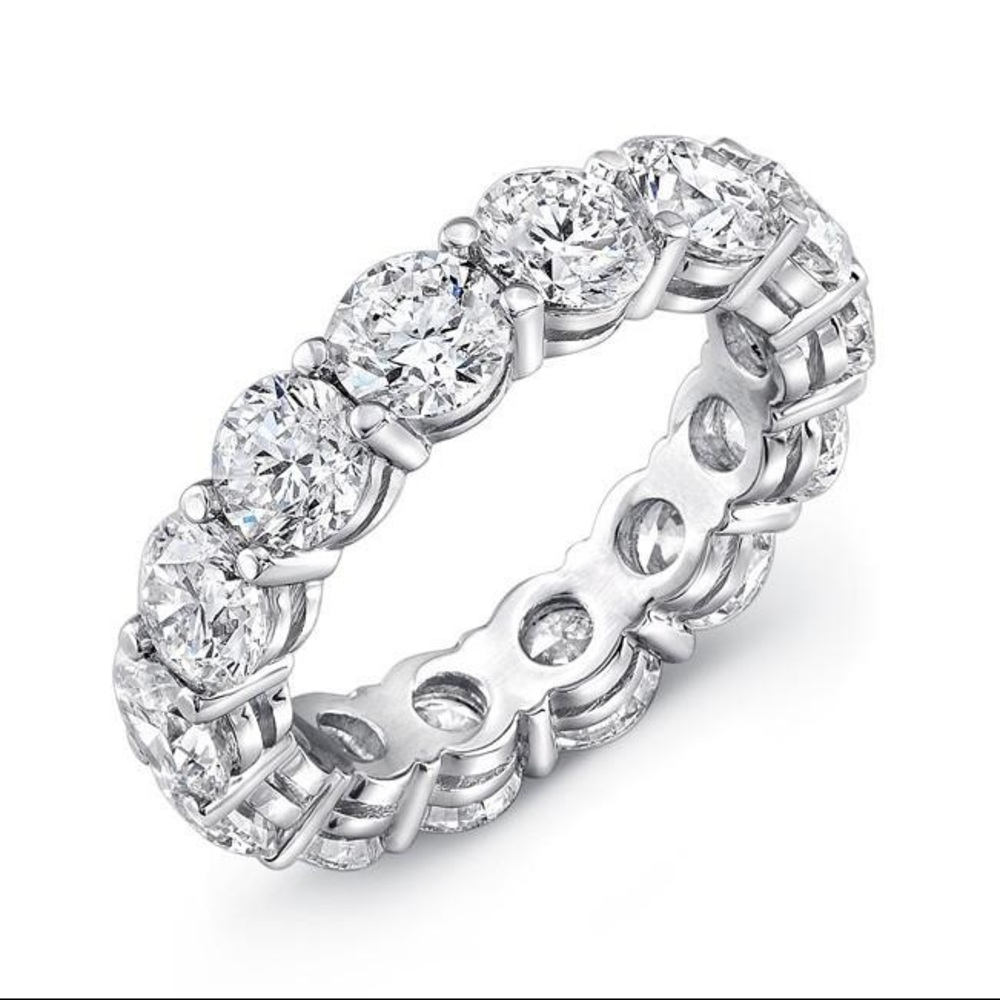 💎Round Travel CZ Diamond Wedding Band 925 Sterling Silver .70 carat each - Picture 3 of 7